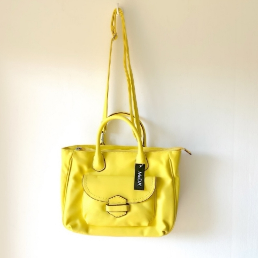 MoDA Lemon Downtown soft Satchel tote